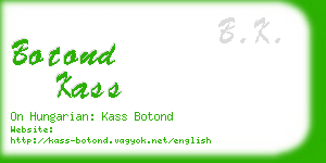 botond kass business card